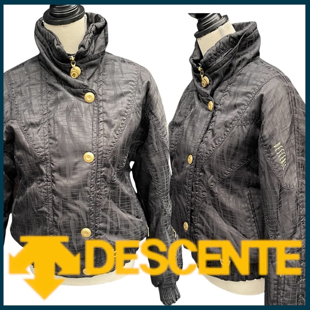 Vintage Descente Black Gold Accents Ski Jacket (S) - Picture 4 of 16